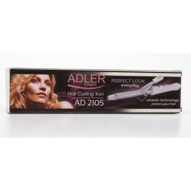 Adler AD 2105 Curling iron Warm Metallic,White 25 W Adler AD 2105 Curling iron Warm Metallic,White 25 W