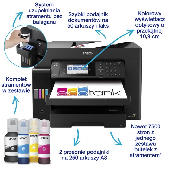Epson EcoTank L15160 Inkjet A3+ 4800 x 1200 DPI 32 ppm Wi-Fi