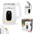 Adler AD 1305WG electric kettle 1.7 L 2200 W Transparent, Gold, White