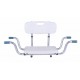 Recessed bath bench with back rest AT51032