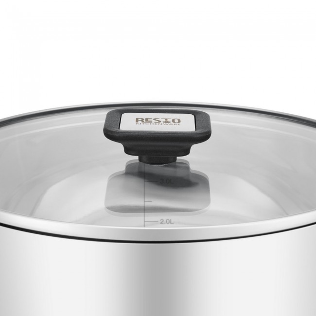 Resto Kitchenware Anser 4.4 L Round Black, Stainless steel