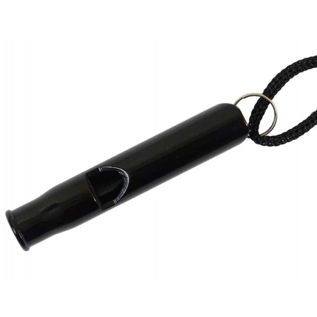 Survival whistle, aluminium , black Survival whistle, aluminium , black