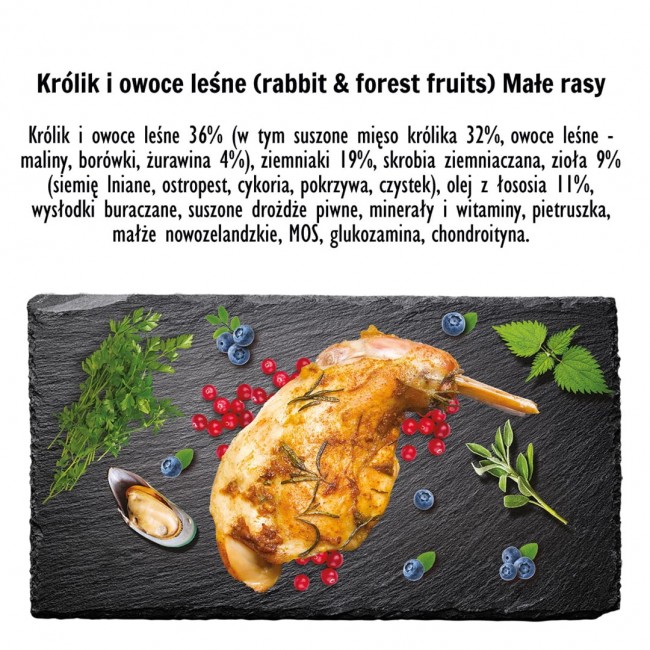PAKA ZWIERZAKA Rabbit with forest fruits S - dry dog food - 9kg