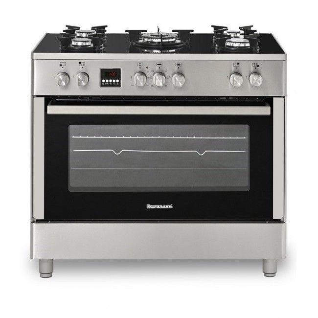 Gas-electric Cooker Ravanson KWGE-K90 Cheff Modern (silver)