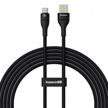 Baseus Flash 2 USB A to USB C fast charging cable 2 m 100 W Black Baseus Flash 2 USB A to USB C fast charging cable 2 m 100 W Black