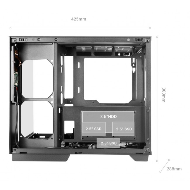 Mars Gaming MCMIRAGE computer case Midi Tower Black