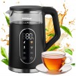 GreenBlue Cordless Electric Kettle, 1.7 L capacity, glass water tank, easy-to-read display, temperature selection, 2200 W, GB670 B