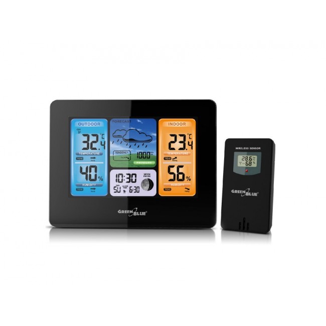 Greenblue GB526 digital weather station Black Battery