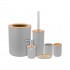 Bathroom accessory set (6 pcs) grey
