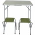 Enero folding camping hiking table 80 x 60 x 70 cm + two chairs green