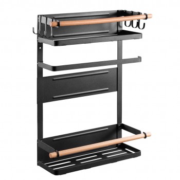Magnetic shelf for fridge / washing machine Maclean, black, 12kg max, MC-910