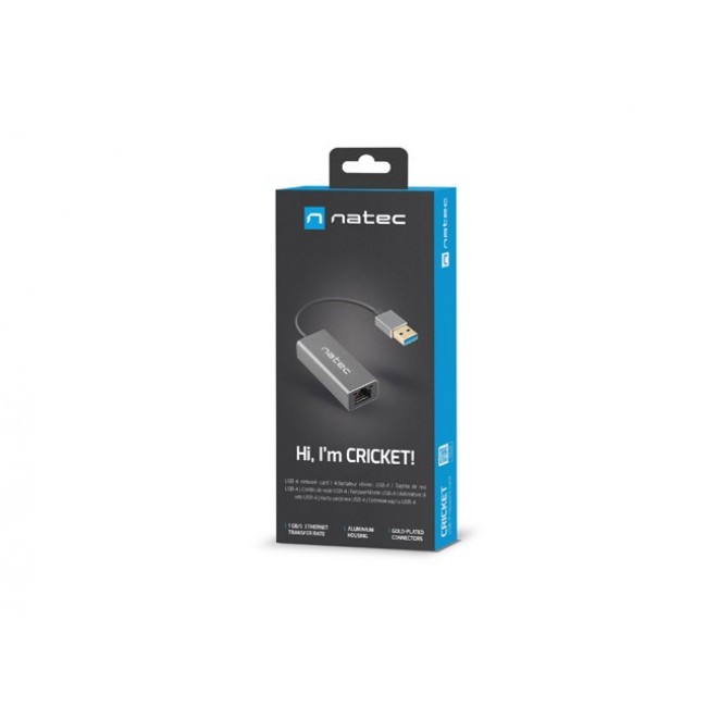 NATEC NETWORK CARD CRICKET USB 3.0 1X RJ45 NATEC NETWORK CARD CRICKET USB 3.0 1X RJ45