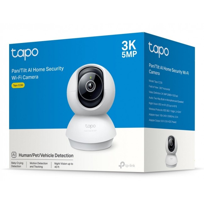 TP-Link Tapo C230 Bulb IP security camera Indoor 2880 x 1620 pixels Ceiling/Desk TP-Link Tapo C230 Bulb IP security camera Indoor 2880 x 1620 pixels Ceiling/Desk