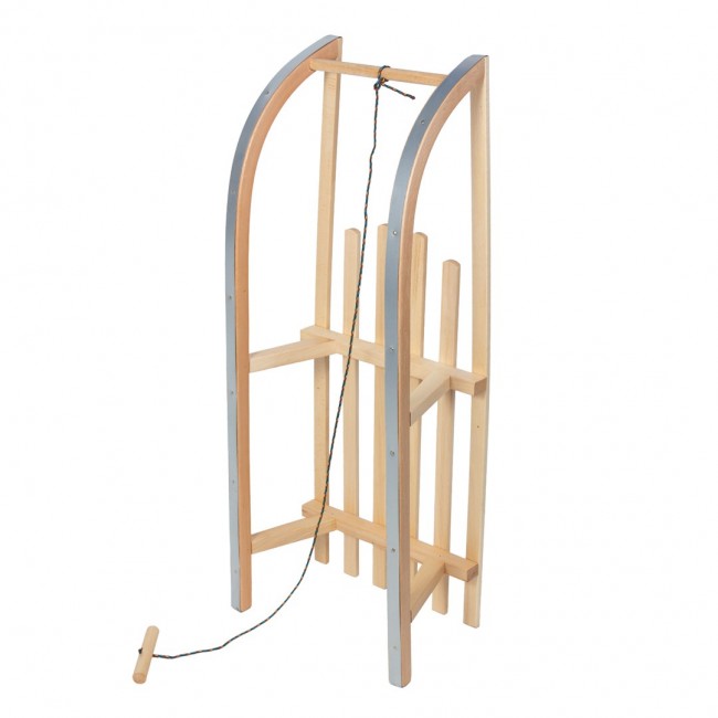 GreenBlue wooden sled, classic, with cord, up to 100 kg, GB153 GreenBlue wooden sled, classic, with cord, up to 100 kg, GB153