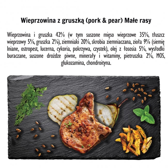 PAKA ZWIERZAKA Pork with pear S - dry dog food - 1,5kg