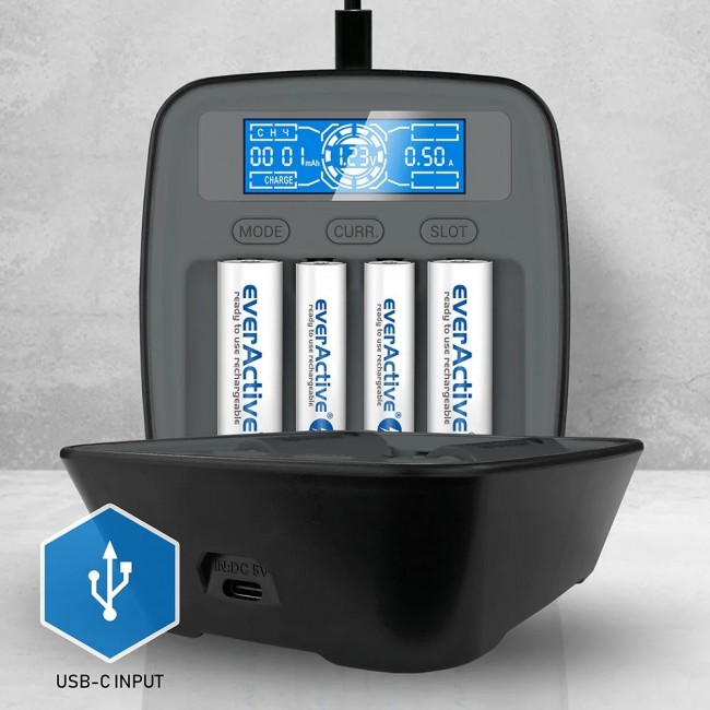 Battery charger Ni-MH USB-C everActive NC1000MV2