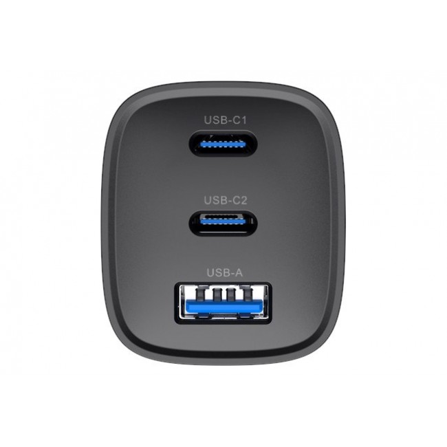 Havit UC20 - GaN 65 W three-port travel charger, black