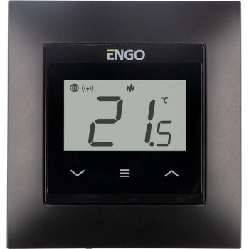 ENGO Controls E55-B - Internetowy, podtynkowy regulator temperatury do ramki 55x55, Wi-F