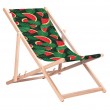 GreenBlue GB183 Classic Beech Deck Chair with Watermelon Print GreenBlue GB183 Classic Beech Deck Chair with Watermelon Print