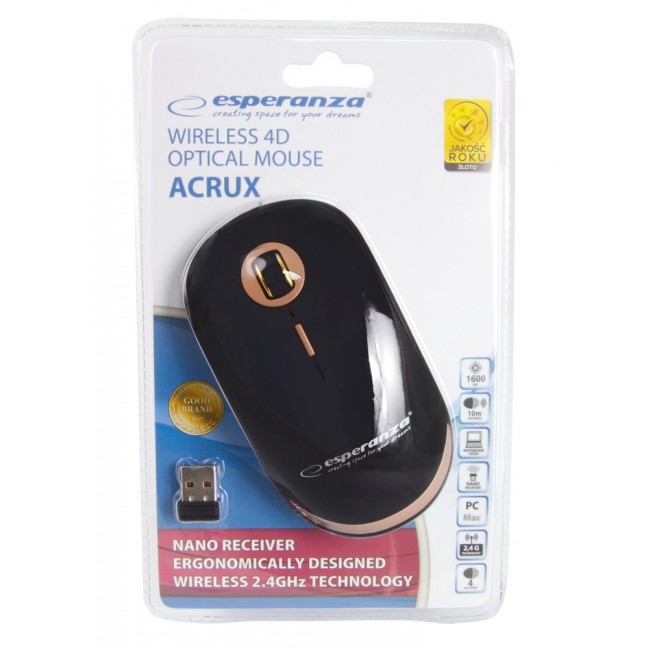 Esperanza EM127 Mouse RF Wireless Optical 1600 DPI Black