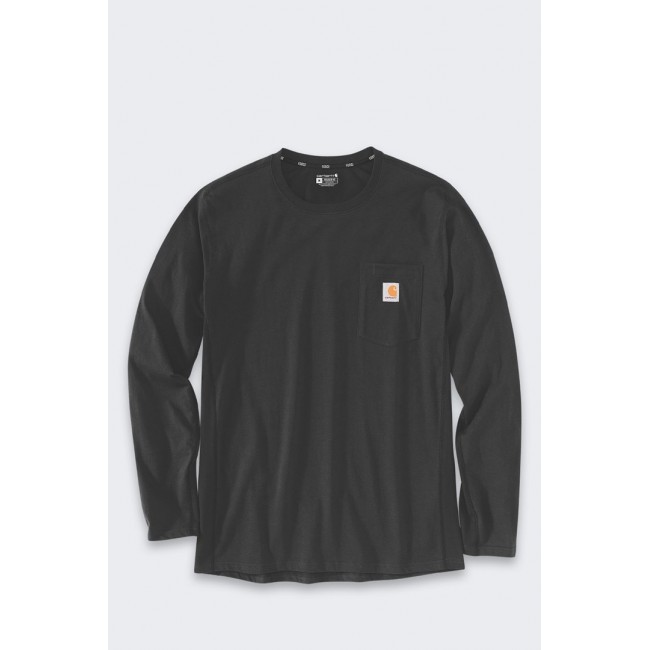 Bluza bez kaptura Carhartt Midweight L/S Pocket T-Shirt - black rozmiar: l Bluza bez kaptura Carhartt Midweight L/S Pocket T-Shirt - black rozmiar: l