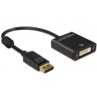 DeLOCK 62599 video cable adapter 0.2 m DisplayPort DVI-I Black
