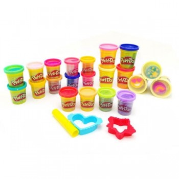 Set of 21 jars with Play-Doh accessories