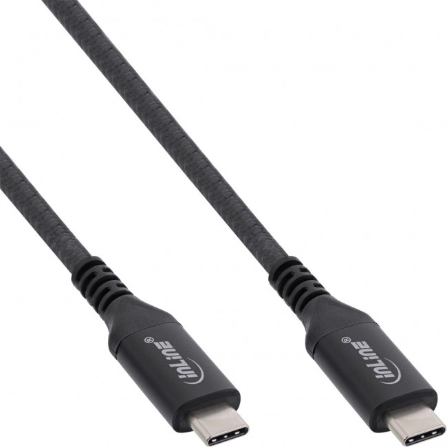 InLine USB4 Cable, USB Type-C male/male, black - 1m InLine USB4 Cable, USB Type-C male/male, black - 1m