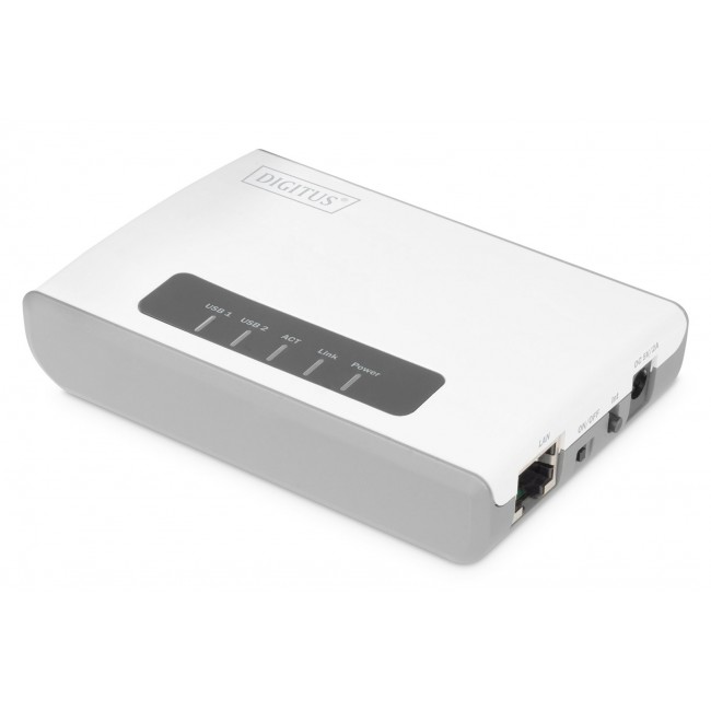 Digitus 2 Port USB 2.0 Wireless Multi-Functional Network Server, 300 Mbps Digitus 2 Port USB 2.0 Wireless Multi-Functional Network Server, 300 Mbps