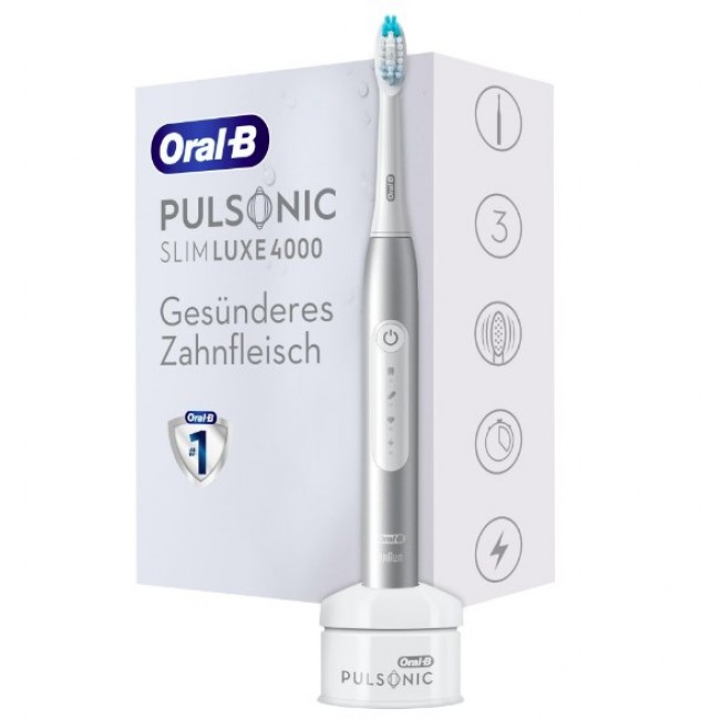 Oral-B Pulsonic Slim Luxe 4000 Adult Sonic toothbrush Platinum