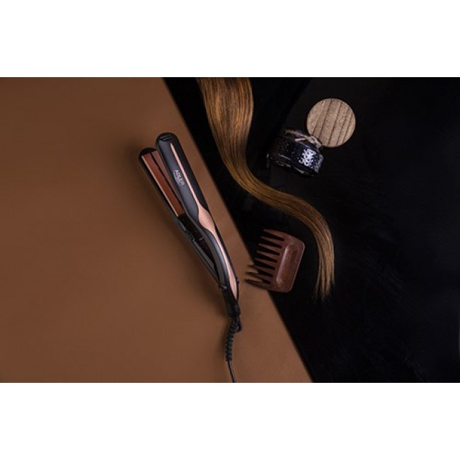 Adler AD 2318 hair styling tool Straightening iron Warm Black, Coral 120 W