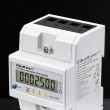 Qoltec 50980 Three-phase electronic meter with reset | DIN rail energy consumption meter | 400V | 100A | LCD | LED | 4P