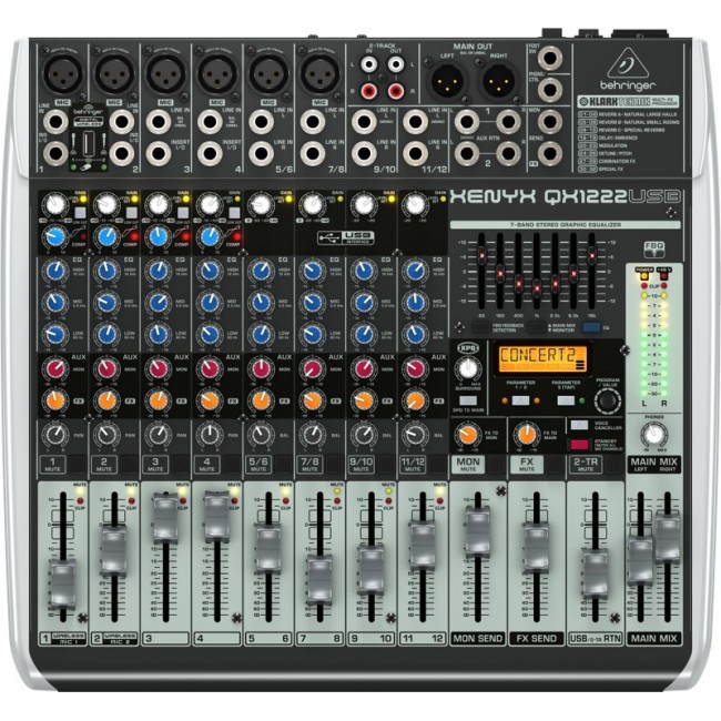 Behringer QX1222USB audio mixer 16 channels Behringer QX1222USB audio mixer 16 channels