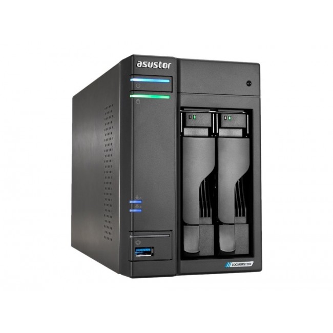Asustor LOCKERSTOR 2 Gen2 (AS6702T) NAS Desktop Intel Celeron N5105 4 GB DDR4 0 TB ADM Black