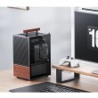 Jonsbo T6 PC Case, Mini-Tower, Mini-ITX, Tempered Glass, Wood, black