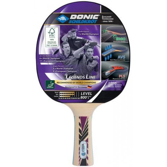 Donic Schildkr t Legends 800 table tennis equipment Pink, Wood Donic Schildkr t Legends 800 table tennis equipment Pink, Wood