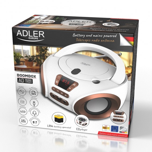ADLER AD 1181wc - CD/MP3 player (boombox) ADLER AD 1181wc - CD/MP3 player (boombox)
