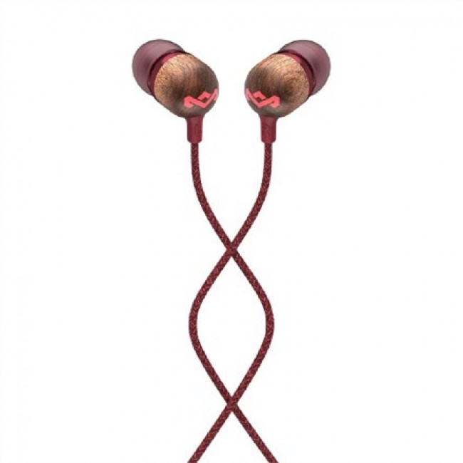 The House Of Marley Smile Jamaica Headset Wired In-ear Calls/Music Red, Wood The House Of Marley Smile Jamaica Headset Wired In-ear Calls/Music Red, Wood