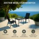 Extralink Black Forest Garden Furniture Set, Textilene Two Chairs + Black Table outdoor furniture set