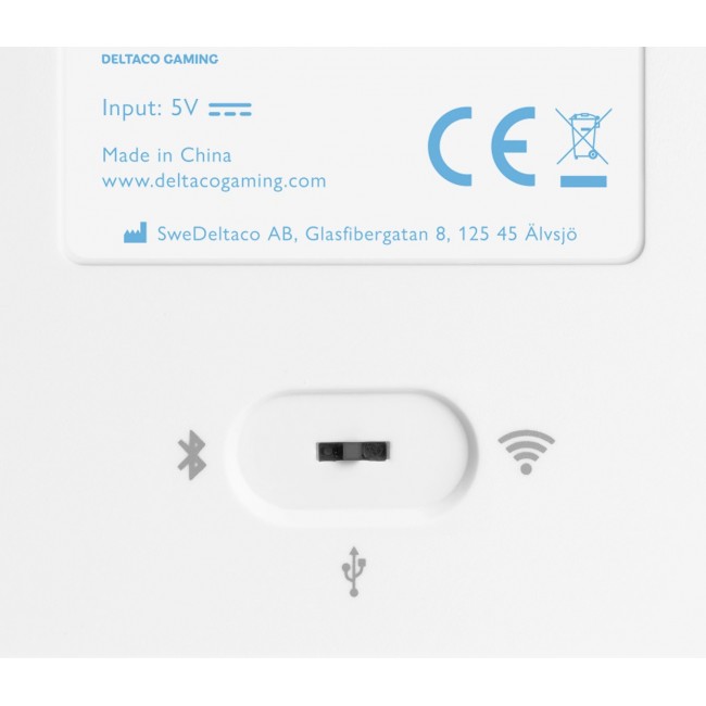 Deltaco Gaming GAM-100-W-DE keyboard USB + RF Wireless + Bluetooth QWERTZ German White
