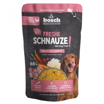 BOSCH Freshe Schnauze with chicken, rice and carrots mono wet dog food 250g