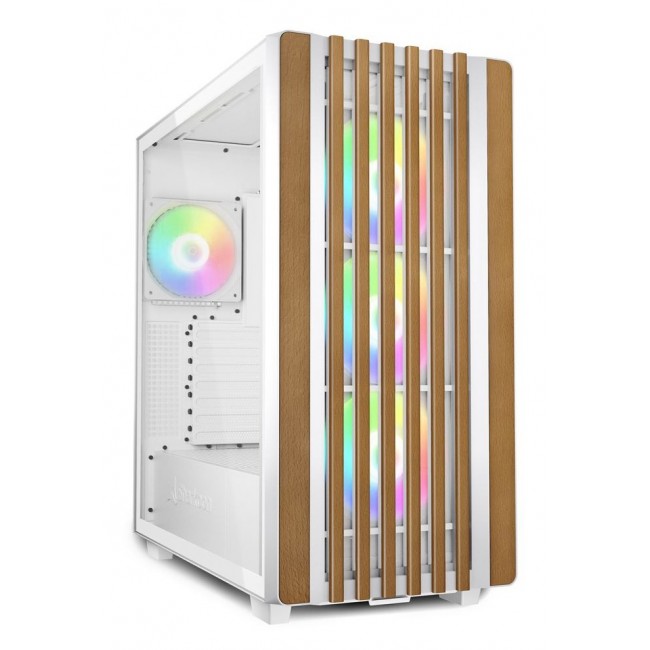 Sharkoon REBEL C70G RGB Full Tower White, Wood