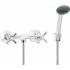 Wall-mounted shower faucet with shower set