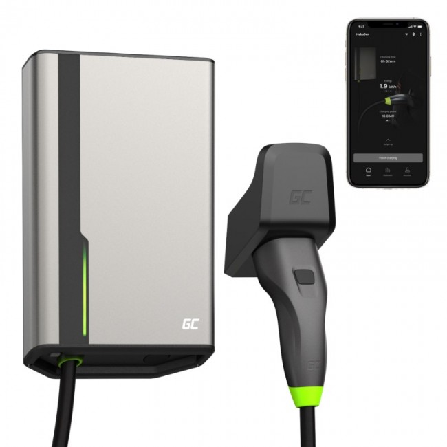 Green Cell EVGC021A2275 electric vehicle charging station Grey Aluminium Wall 3 Built-in display LED Green Cell EVGC021A2275 electric vehicle charging station Grey Aluminium Wall 3 Built-in display LED