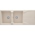 2-bowl granite sink with drainer