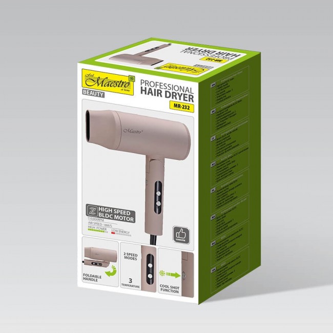 Maestro MR-232 Hair dryer 2000 W Pink Maestro MR-232 Hair dryer 2000 W Pink