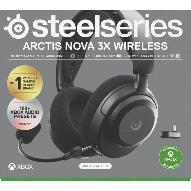 Steelseries Arctis Nova 3X Wireless, Black Steelseries Arctis Nova 3X Wireless, Black