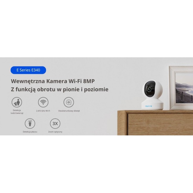 Reolink E-Series-E340 Smart PTZ WiFi Indoor Camera Reolink E-Series-E340 Smart PTZ WiFi Indoor Camera