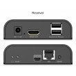 HDMI 4K/60Hz Extender with KVM USB 2.0 over IP