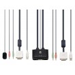 LevelOne 2-Port USB DVI-D Single Link Cable KVM Switch, audio support
